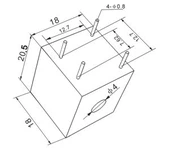 PCB montāžas neinvazīvs maiņstrāvas sprieguma sensors